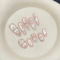 Icy Nude Pink Aurora French Cat-Eye Press-On Nails